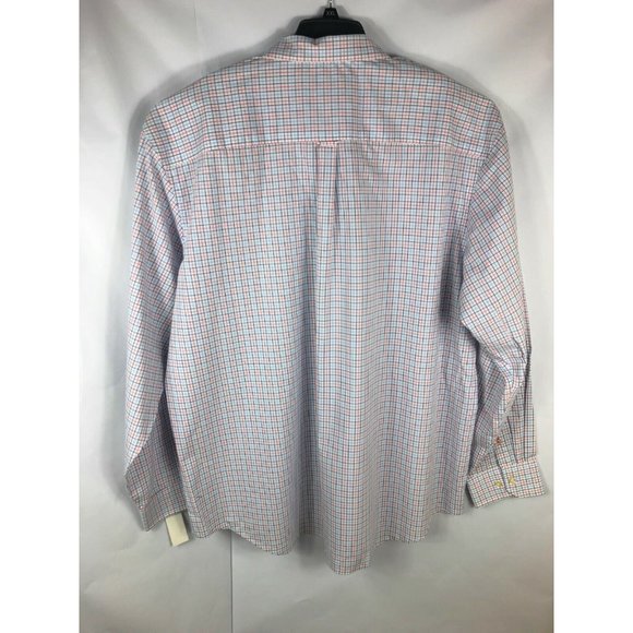 Izod Men's 3XLT Long Sleeve Button Up Multicolor Check Cotton Adult Shirt A9 - Picture 5 of 5